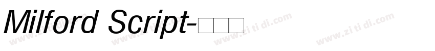Milford Script字体转换
